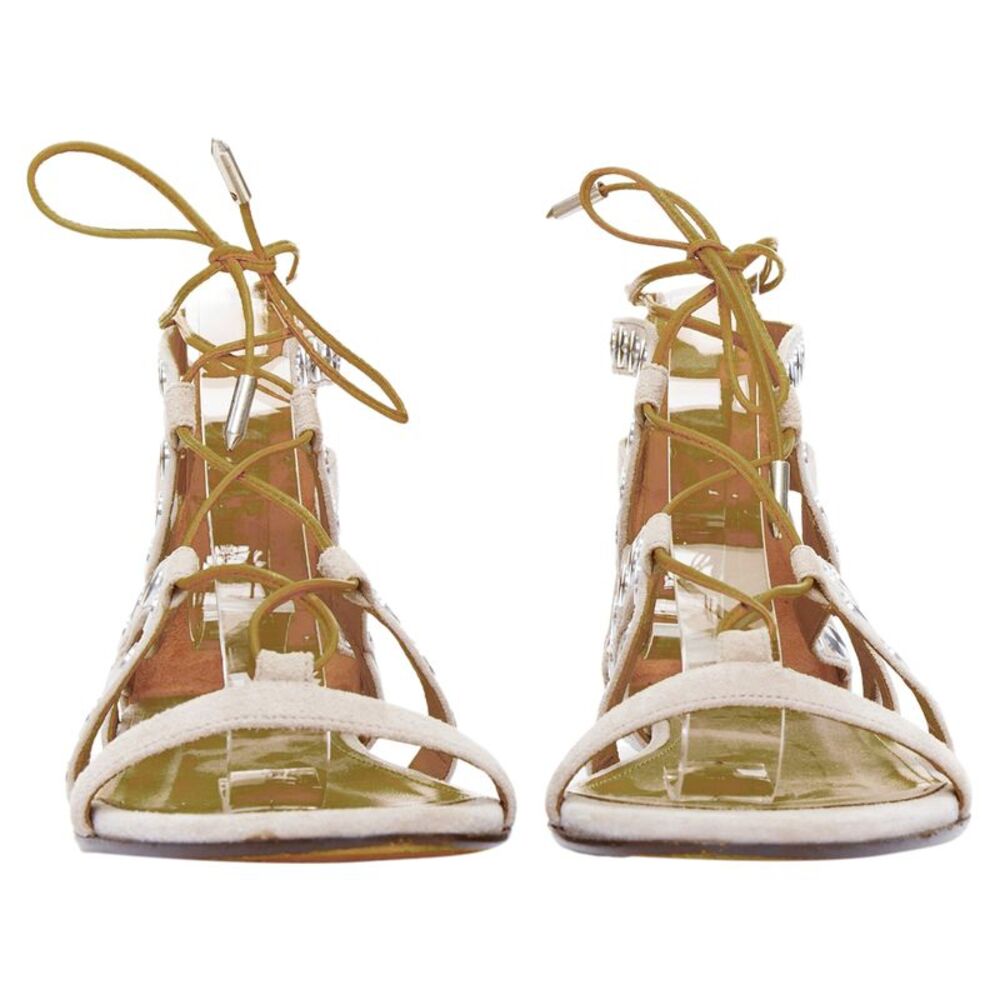 Aquazzura Leather Studded Sandals - Picture 3 of 6